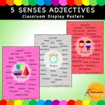 Five Senses and Extras Adjective Posters 