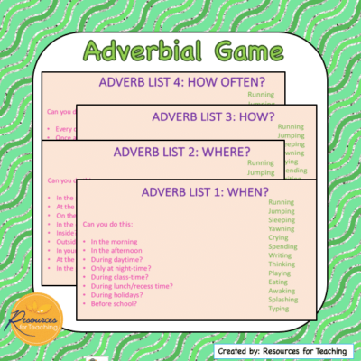 Adverbial Game