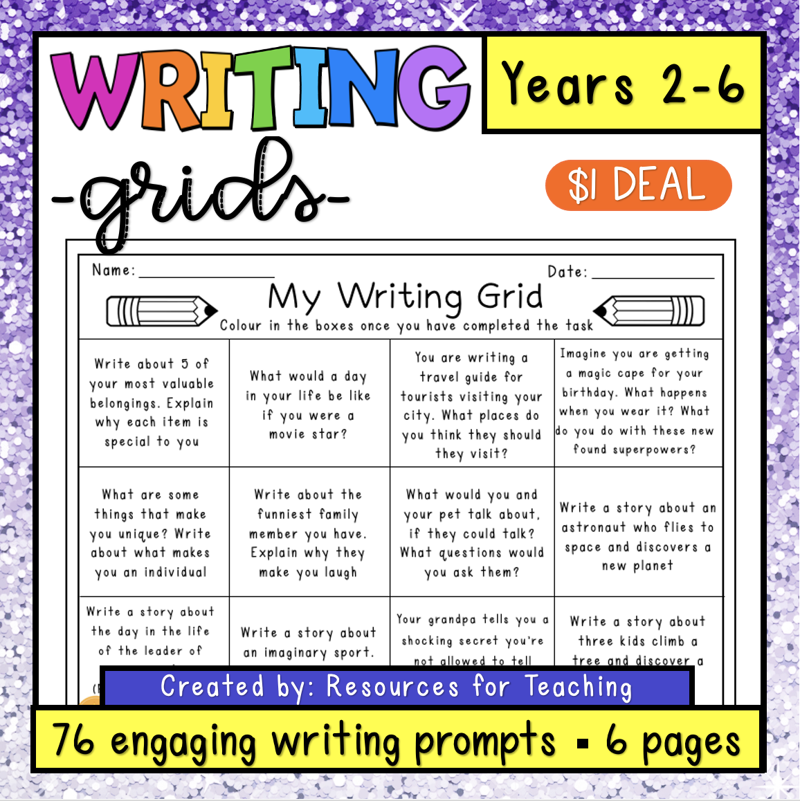 Writing Grids 1 DEAL Resources for Teaching Australia