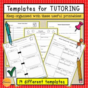 Printable Templates for Tutoring and Lesson Planning