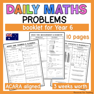 year 6 maths problem solving booklet